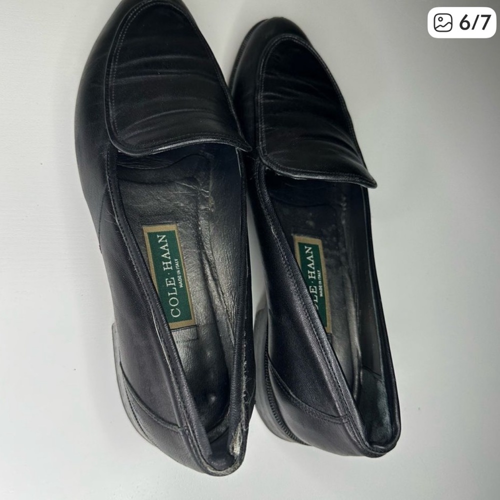 Vintage Cole Haan Italian Leather Loafers Green Label AA size 9 1/2 Women’s